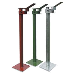 Single bin stand without base plate, powder coated