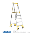 Bailey P170 Aluminium Job Station Ladders | 5 Step Model