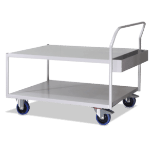 Multi Deck 2 Tier Trolley with Storage Bin