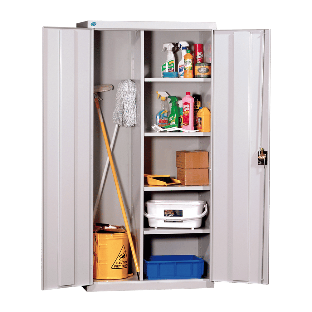 Janitor Cupboard Including 4 Shelves