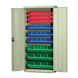Storage Bin Cabinet - With Doors