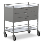 Three Drawer Instrument Stainless Steel Trolley