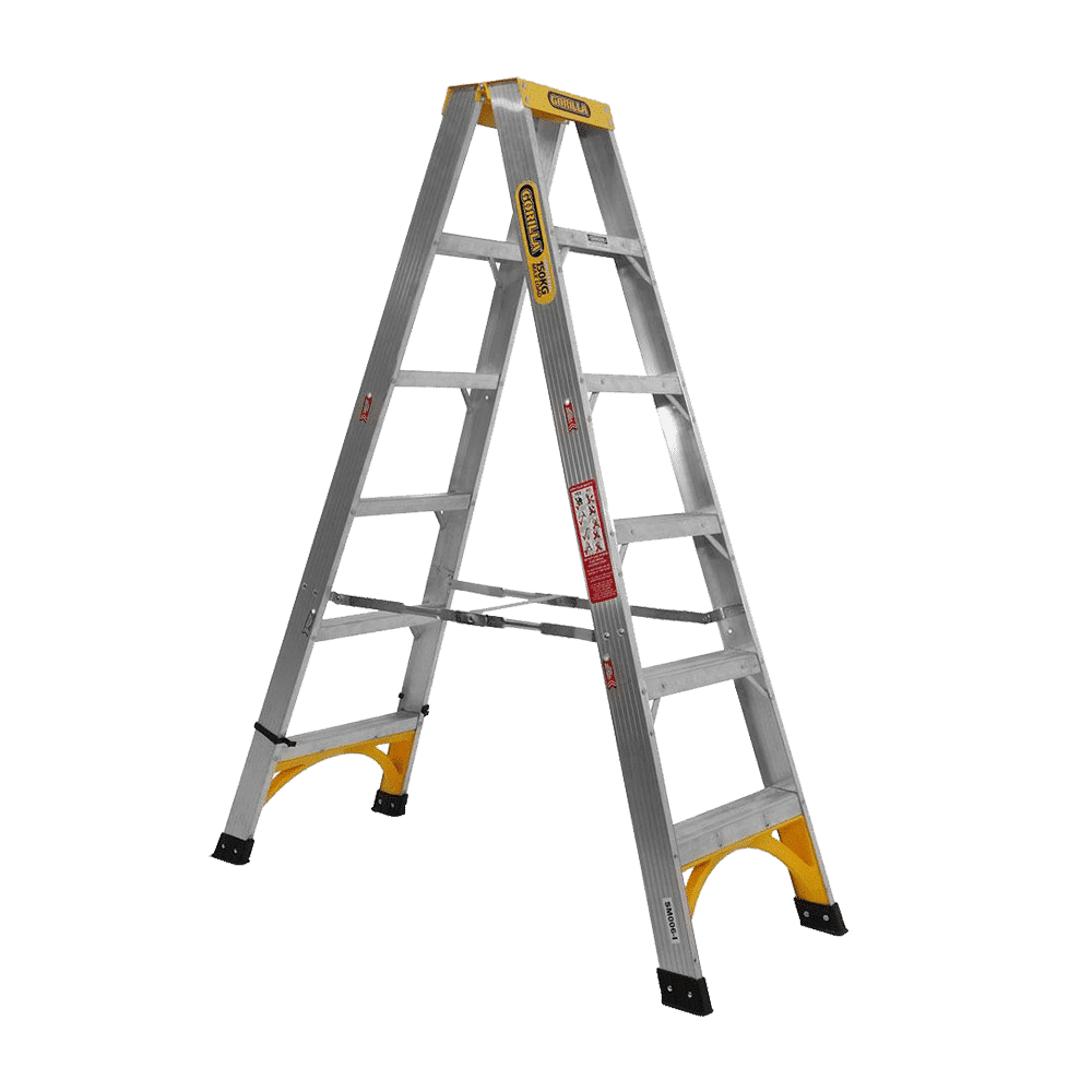 Double Sided Industrial Aluminium Ladders – 1800(h)mm