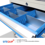 Sitequip Mobile Maintenance Cabinet - Drawer with dividers