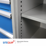 Sitequip Mobile Maintenance Cabinet - Adjustable Shevles