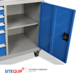 Sitequip Mobile Maintenance Cabinet - Lockable Cupboard