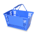 Plastic Shopping Basket Blue
