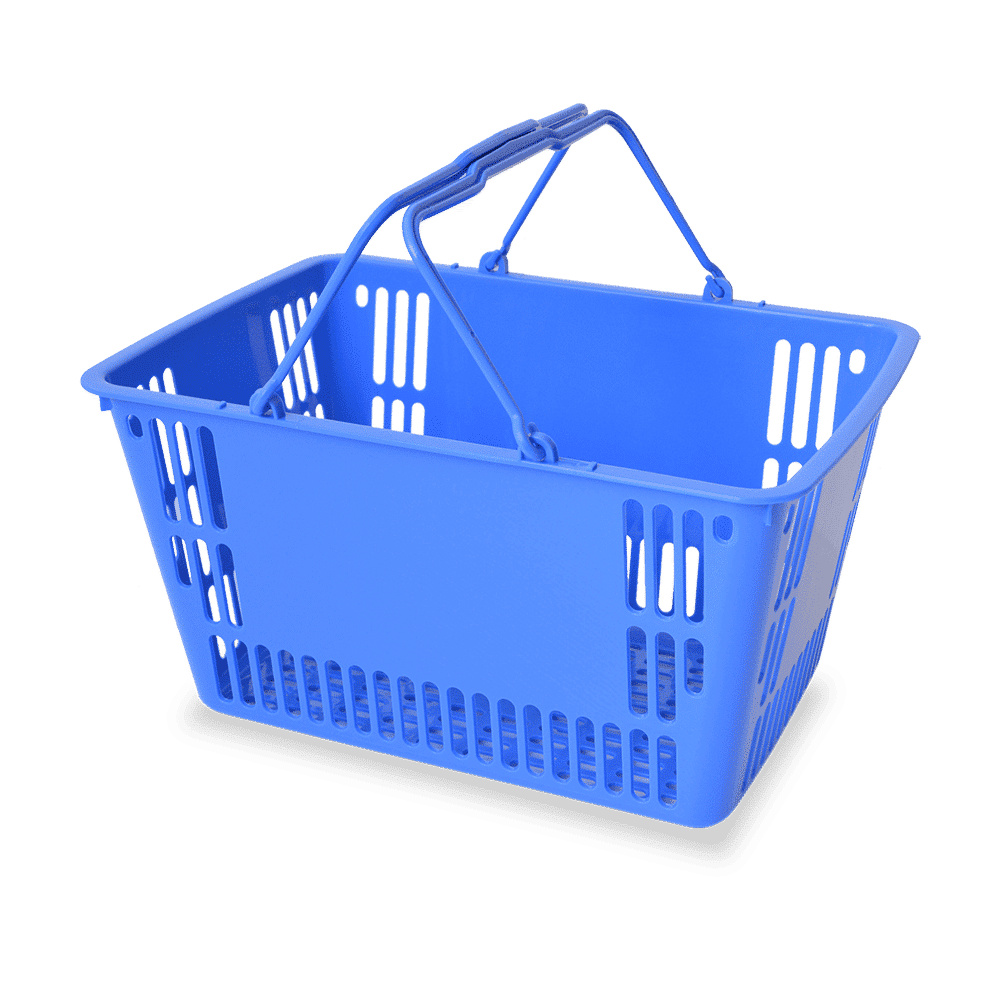 Plastic Shopping Basket Blue
