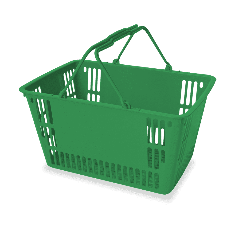 Plastic Shopping Basket Green Sitecraft