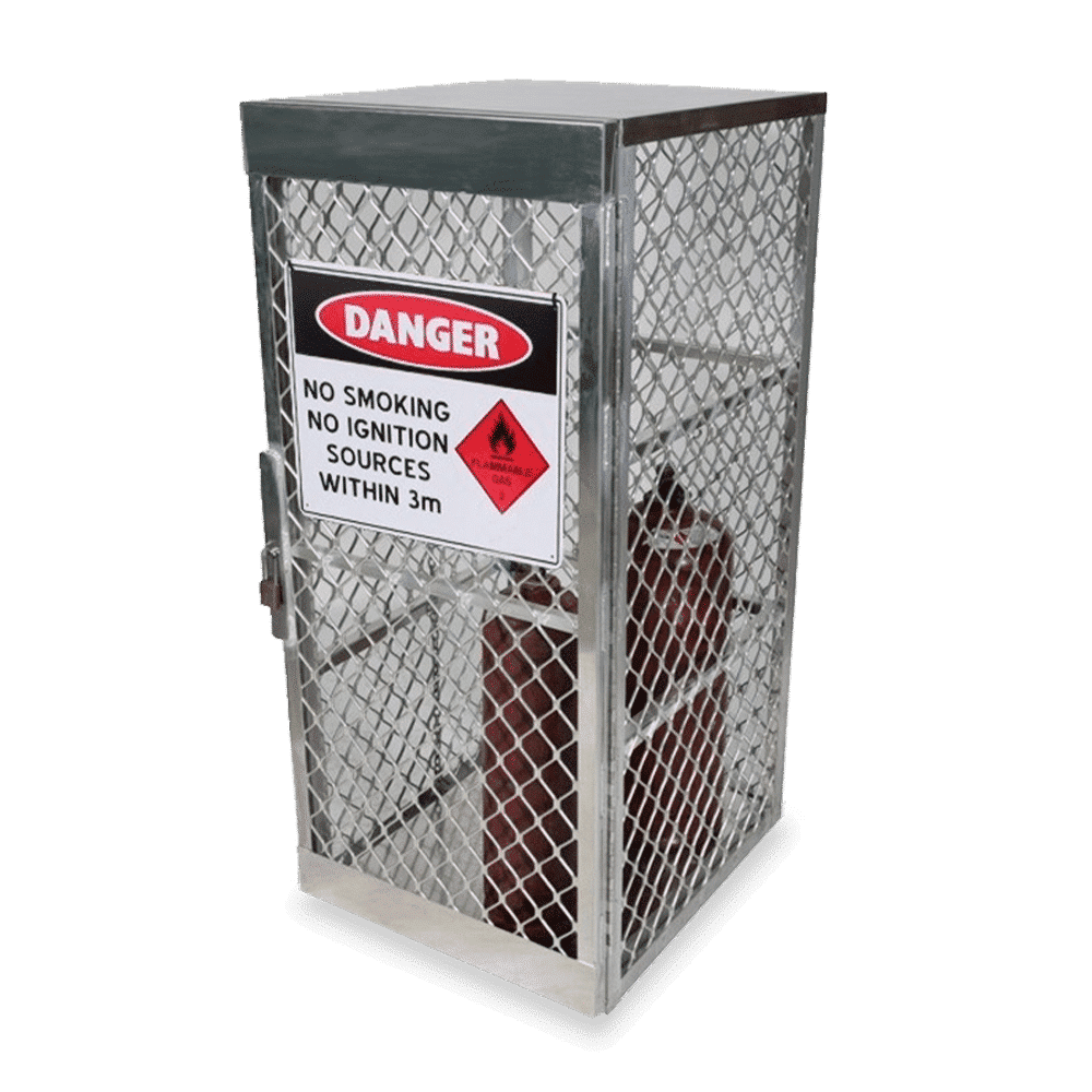 Gas Bottle & Cylinder Storage Cage, Single Vertical, 5-10 Cylinders