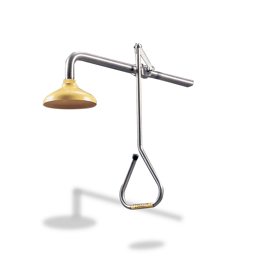 Free Standing, Pull Down Stainless Steel Triangular Pendant Activation with Stay Open Valve