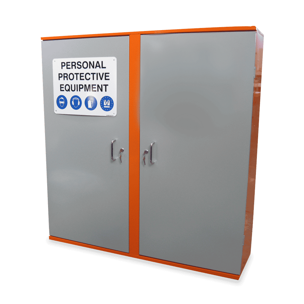 Double Door Lockable Storage Cabinet for PPE including 3 Shelves