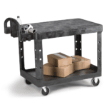 Flat Shelf Utility Cart Black- Large