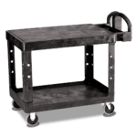 Flat Shelf Utility Cart Black- Large