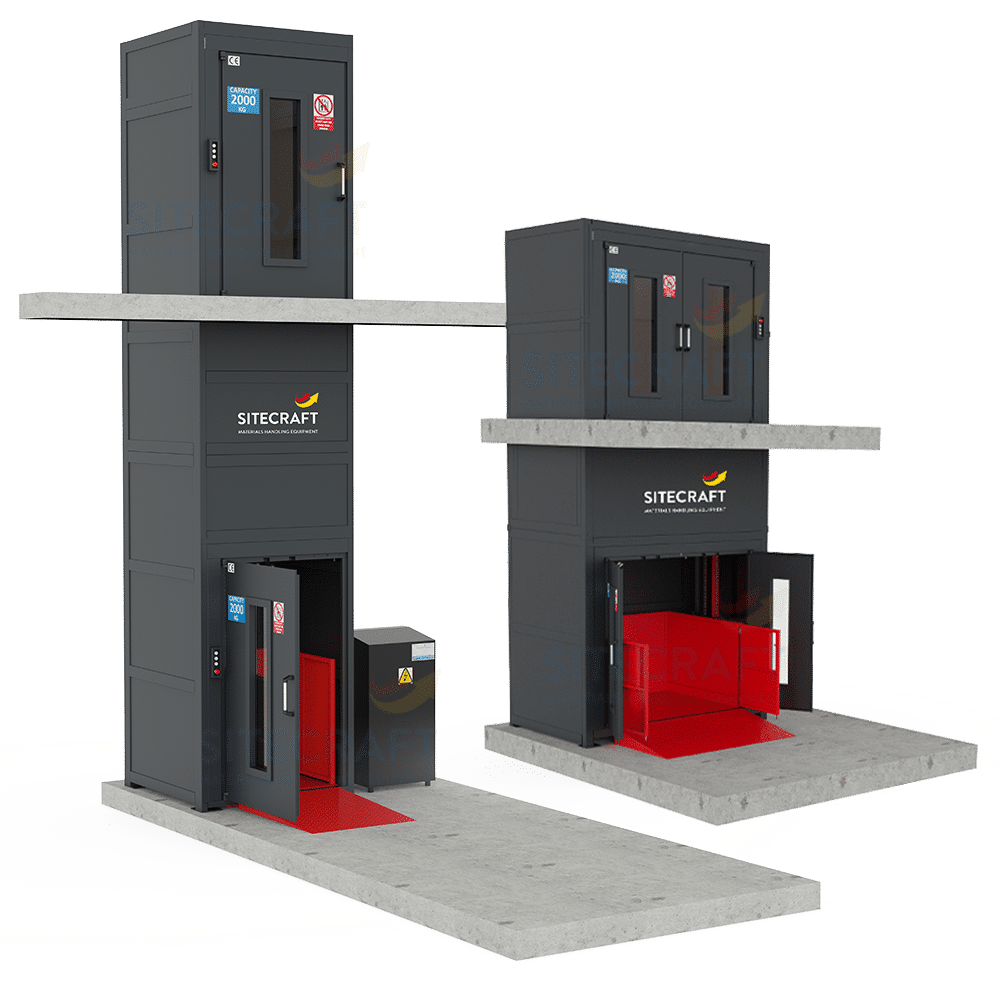 Sitecraft Single column and Double column Freight Hoist