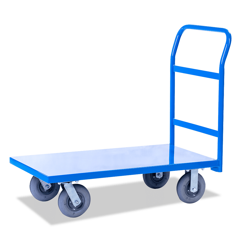 Heavy Duty Flat Deck Trolleys - Pneumatic Wheels