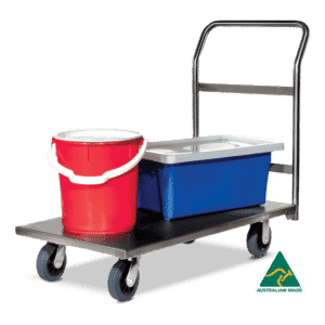 Sitequip Heavy Duty Stainless Steel Flat Deck Trolleys