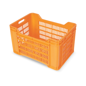 44L Orange Vented Crate