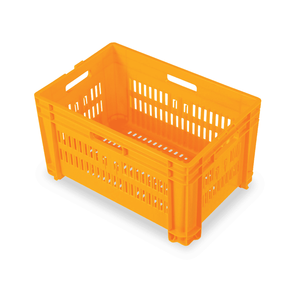 50 L Orange Vented Crates
