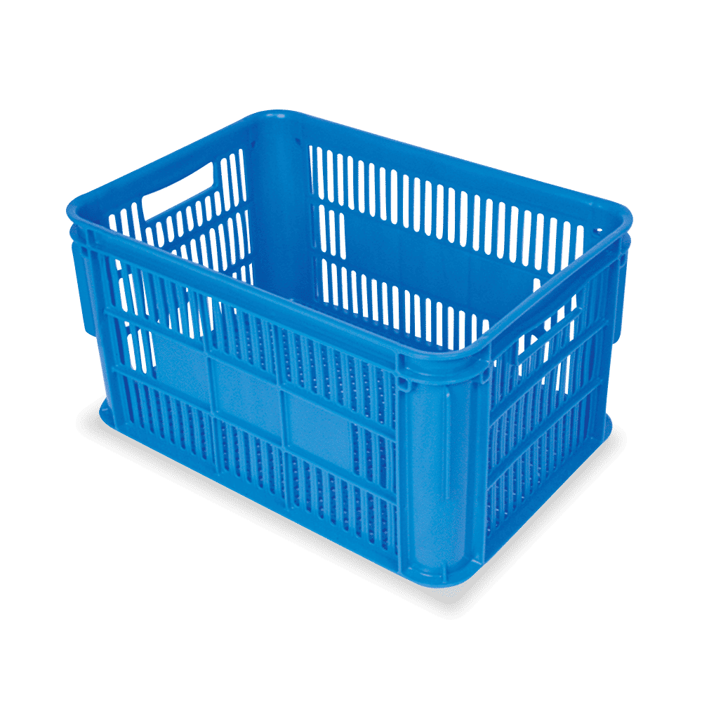 66L Blue Vented Crate