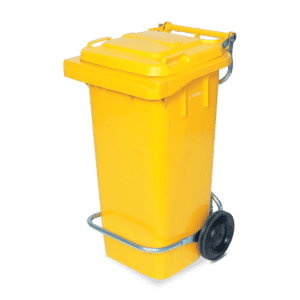 Wheelie Bin with Foot Operated Lid Lifter80L Bin with Stainless Steel Lid Lifter 120L