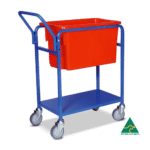 Single Bin Trolley with Push Handle