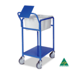 Single Bin Trolley Writing top