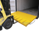 Folding Container Ramp attaching process with forklift