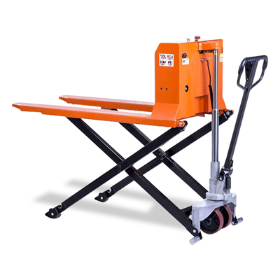 Electric High Lift Pallet Trucks Skid Lifter 1000kg Load Capacity 800mm Lift Height 520/680 width Option