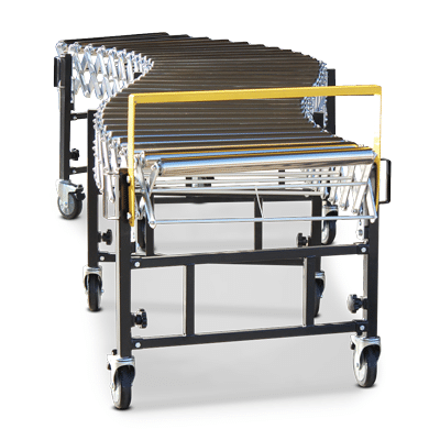 Expanding Roller Conveyor 610mm Wide 1.5 Metre When Compacted 4 Metre When Expanded
