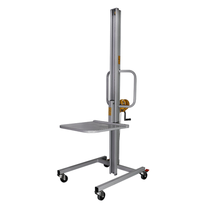 General Purpose Mobile Manual winch Lifter 150kg Load Capacity 1260 to 1800 Lift Height Options