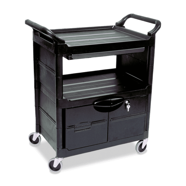 Rubbermaid Light Duty Utility Cart with Locking Cabinet