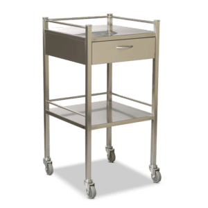 Stainless Steel Single Drawer Instrument Trolley