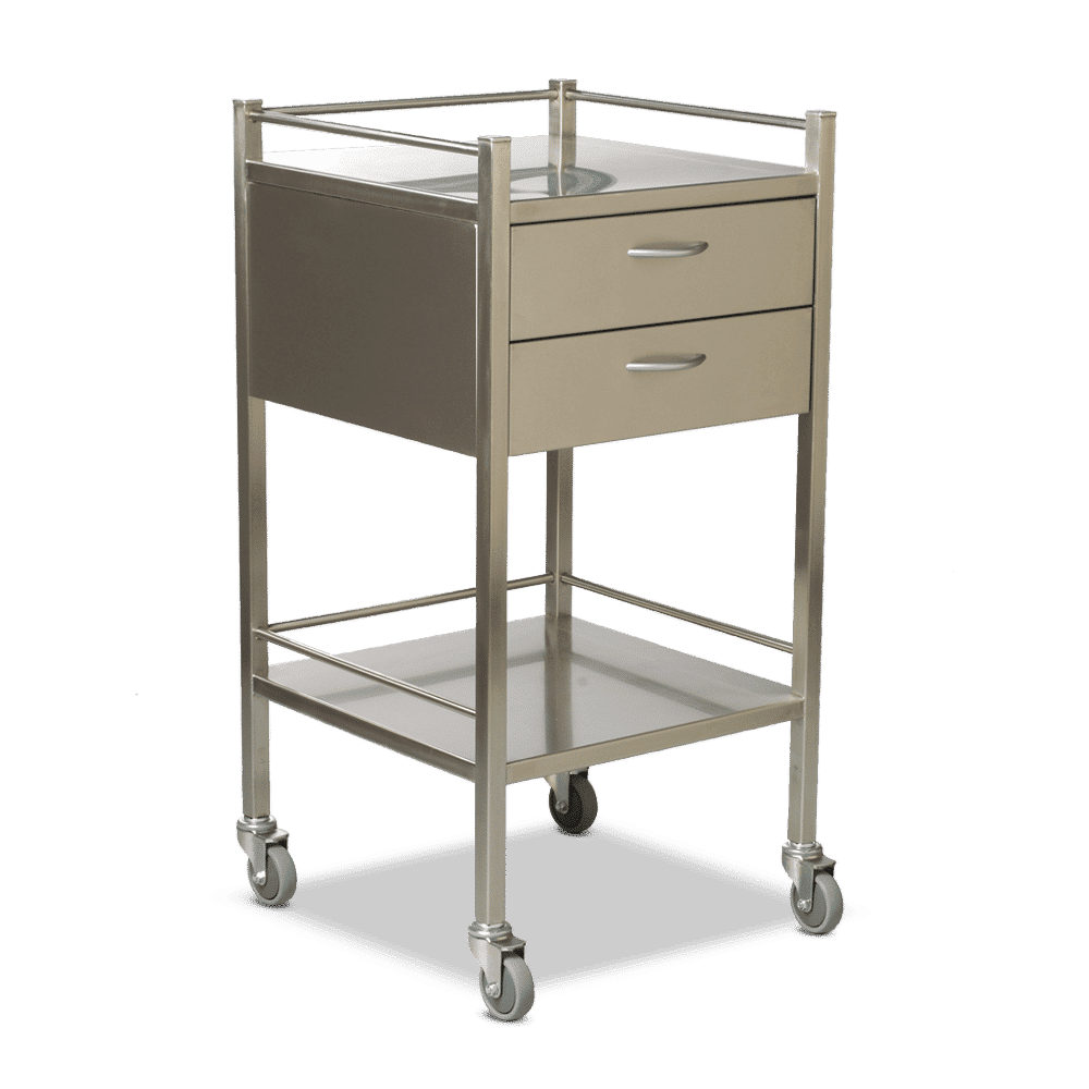 Double Drawer Instrument Trolley