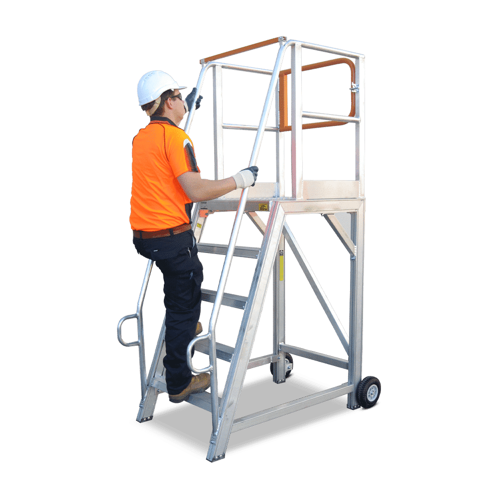 Heavy Duty Step-Thru Platform Ladders