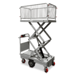 E-Move Scissor Trolley - Cage on Platform