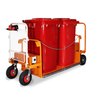 Logistec Motorized 2 Bin Wheelie Bin Trolley All Terrain Power Drive Main Body