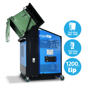 Maxitip Bin Tipper - Tipping 1100 litre Waste Bin
