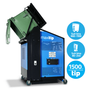 Maxitip Bin Tipper - Tipping 1100 litre Waste Bin