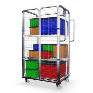 Merchandise, Picking, Cage, Oder Trolley. Four Side