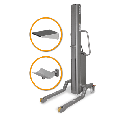 Logistec Stainless Steel Platform Rotary V-Tray Attachments for Logistec Stainless Steel Lifter