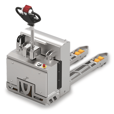 Ulma Inoxtruck Stainless Steel Electric Pallet Jack with IP65 protection.